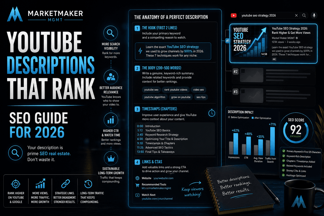 How to Write YouTube Descriptions That Rank: SEO Guide for 2026