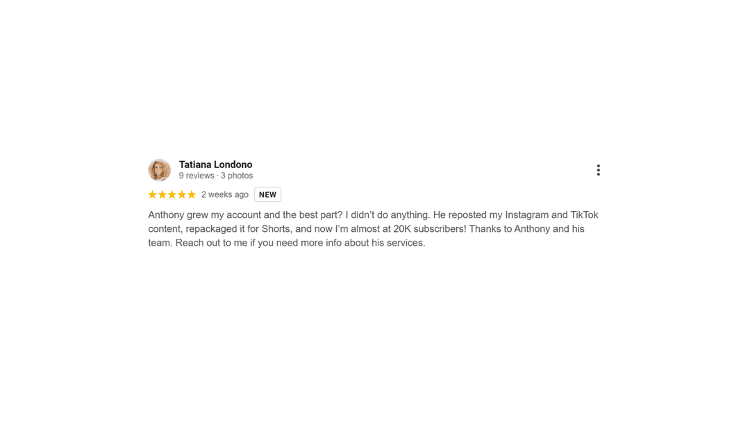 5-star Google review from Market Maker MGMT client 1