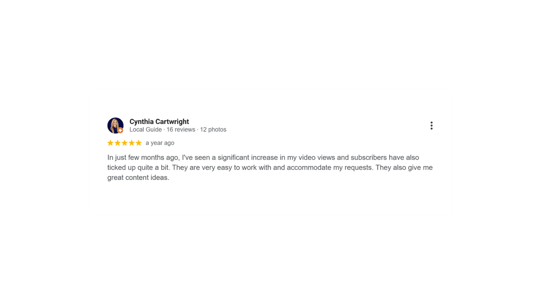 5-star Google review from Market Maker MGMT client 2