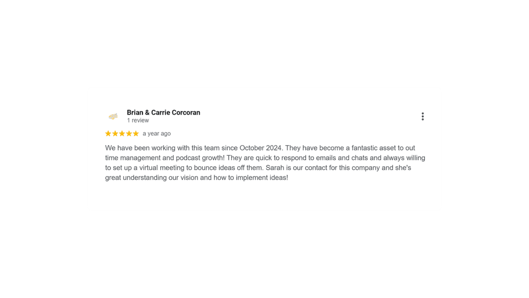 5-star Google review from Market Maker MGMT client 5